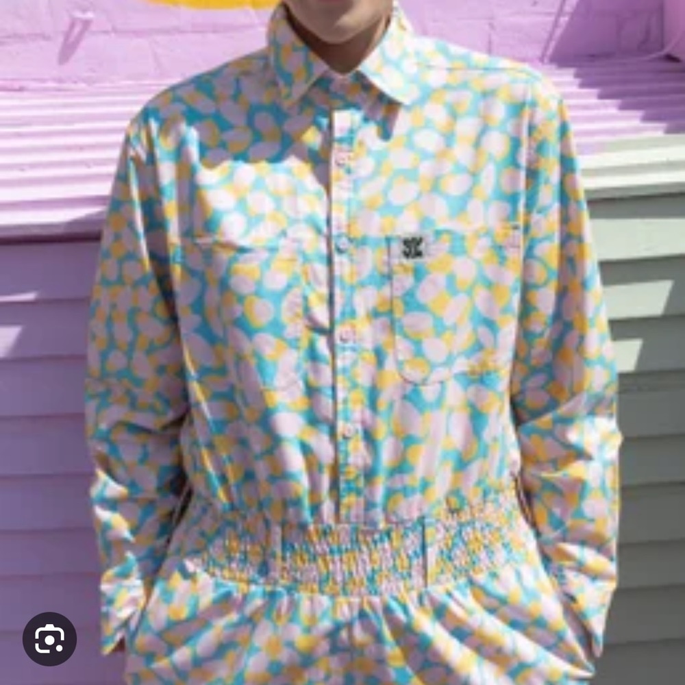 Lucy & Yak Eddie Jumpsuit in Andie Spot XL NWT